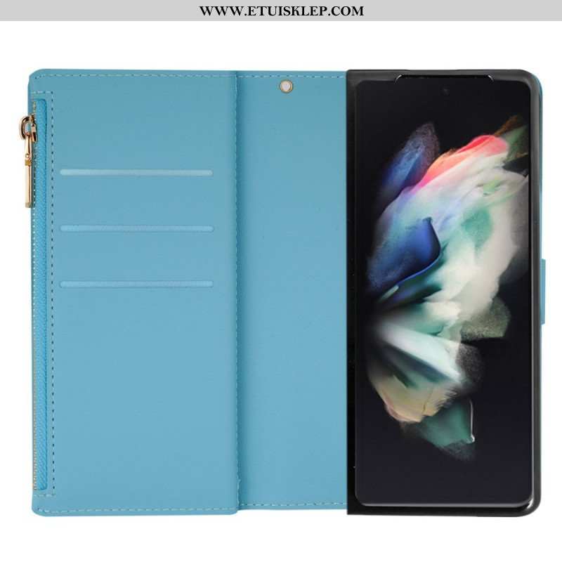 Obudowa Etui Na Telefon do Samsung Galaxy Z Fold 4 Ultra Cekinowe Z Paskiem